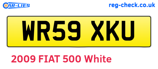 WR59XKU are the vehicle registration plates.