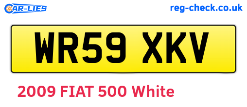 WR59XKV are the vehicle registration plates.