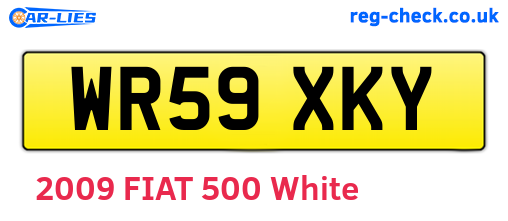 WR59XKY are the vehicle registration plates.