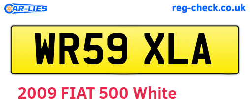 WR59XLA are the vehicle registration plates.