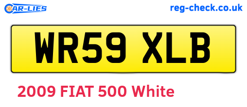 WR59XLB are the vehicle registration plates.