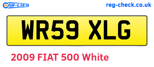 WR59XLG are the vehicle registration plates.