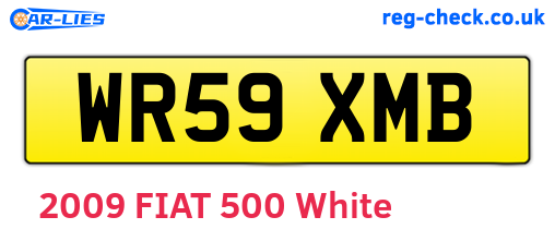 WR59XMB are the vehicle registration plates.