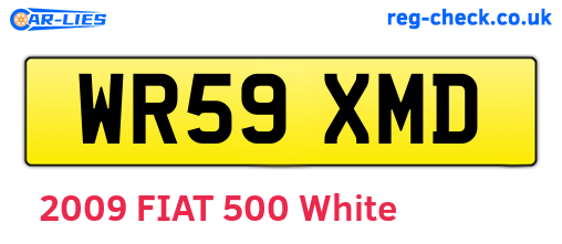 WR59XMD are the vehicle registration plates.