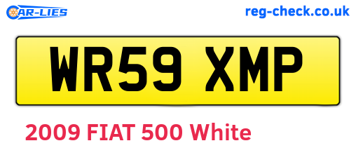 WR59XMP are the vehicle registration plates.