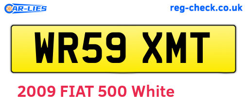 WR59XMT are the vehicle registration plates.