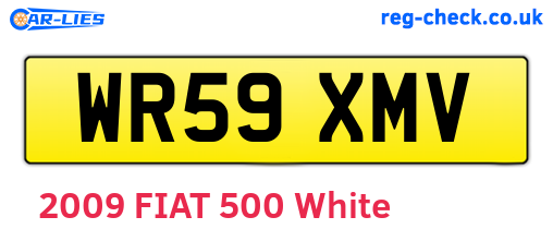 WR59XMV are the vehicle registration plates.