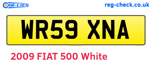 WR59XNA are the vehicle registration plates.