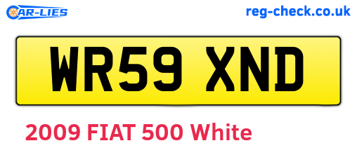 WR59XND are the vehicle registration plates.