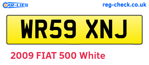 WR59XNJ are the vehicle registration plates.