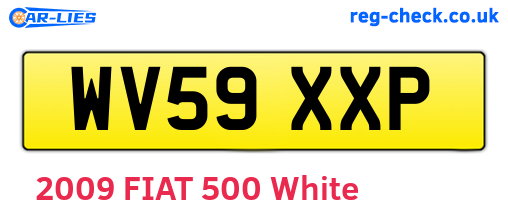WV59XXP are the vehicle registration plates.