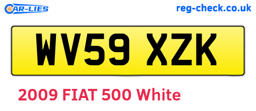 WV59XZK are the vehicle registration plates.