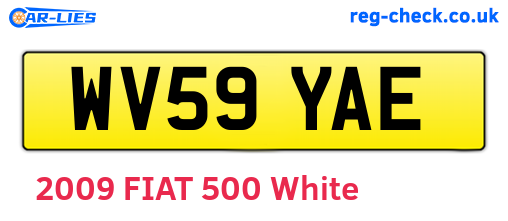 WV59YAE are the vehicle registration plates.