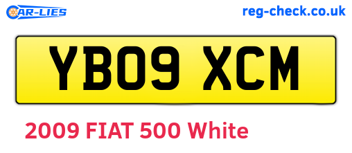 YB09XCM are the vehicle registration plates.