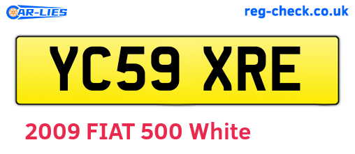 YC59XRE are the vehicle registration plates.