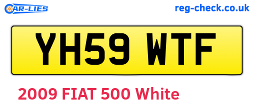 YH59WTF are the vehicle registration plates.