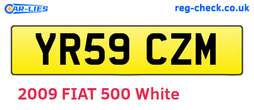 YR59CZM are the vehicle registration plates.