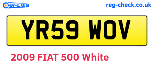 YR59WOV are the vehicle registration plates.