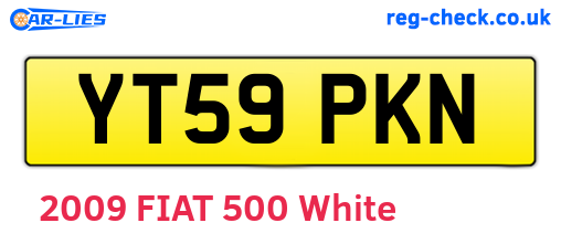 YT59PKN are the vehicle registration plates.