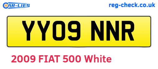 YY09NNR are the vehicle registration plates.