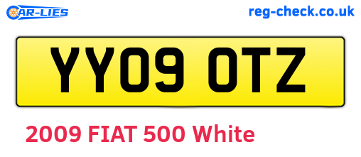 YY09OTZ are the vehicle registration plates.