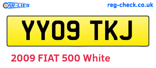 YY09TKJ are the vehicle registration plates.