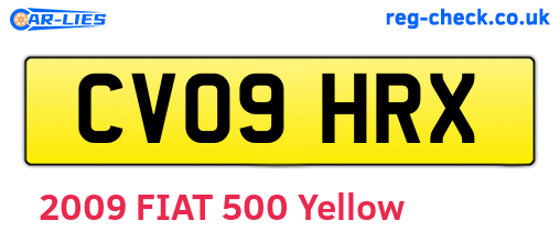 CV09HRX are the vehicle registration plates.