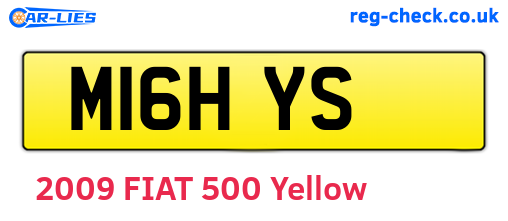 M16HYS are the vehicle registration plates.