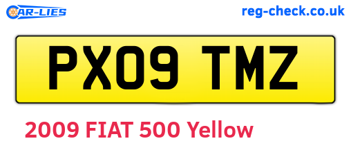 PX09TMZ are the vehicle registration plates.
