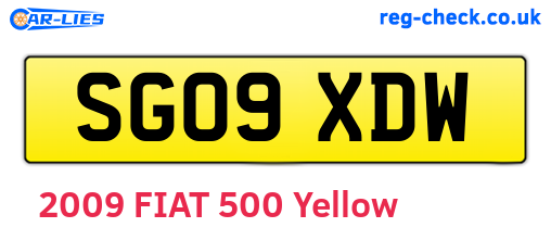 SG09XDW are the vehicle registration plates.