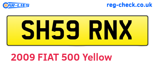 SH59RNX are the vehicle registration plates.