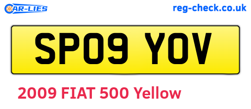 SP09YOV are the vehicle registration plates.