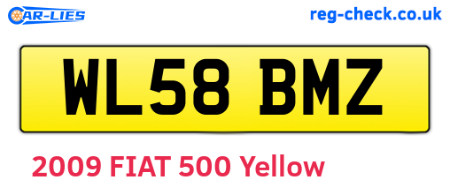 WL58BMZ are the vehicle registration plates.