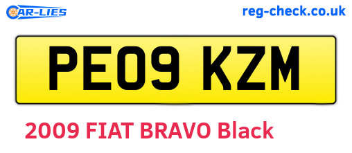 PE09KZM are the vehicle registration plates.