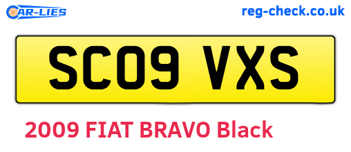 SC09VXS are the vehicle registration plates.