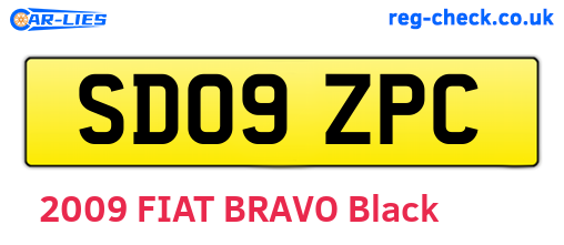 SD09ZPC are the vehicle registration plates.