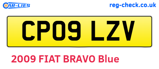 CP09LZV are the vehicle registration plates.