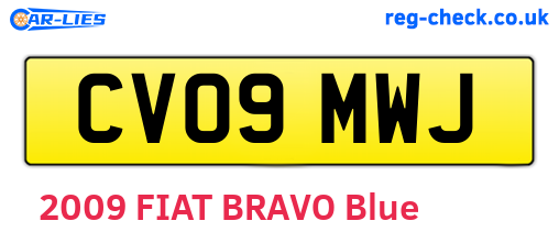 CV09MWJ are the vehicle registration plates.