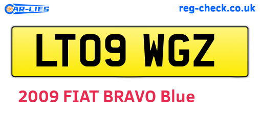 LT09WGZ are the vehicle registration plates.