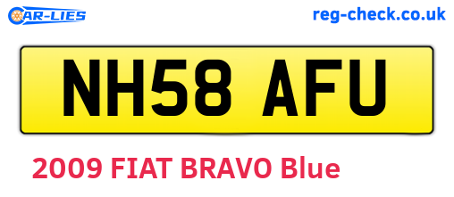 NH58AFU are the vehicle registration plates.
