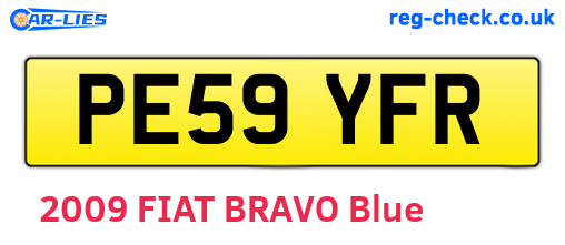 PE59YFR are the vehicle registration plates.