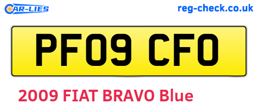 PF09CFO are the vehicle registration plates.