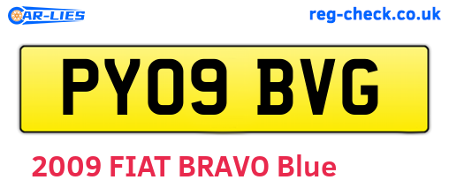 PY09BVG are the vehicle registration plates.