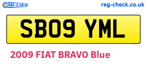 SB09YML are the vehicle registration plates.