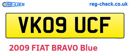 VK09UCF are the vehicle registration plates.