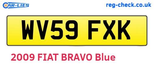 WV59FXK are the vehicle registration plates.