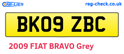 BK09ZBC are the vehicle registration plates.