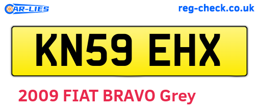 KN59EHX are the vehicle registration plates.