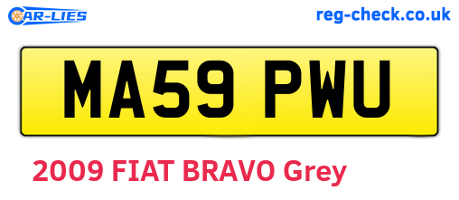 MA59PWU are the vehicle registration plates.