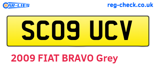 SC09UCV are the vehicle registration plates.